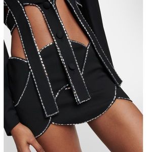 Area
Embellished wool rope mini skirt- NWT- size 8